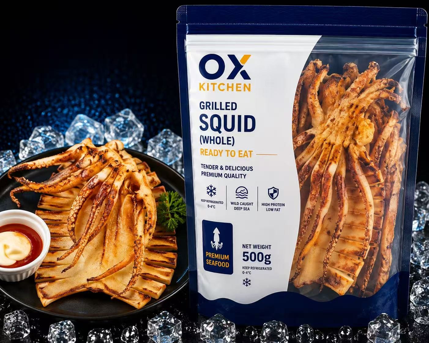 Frozen Grilled Squid